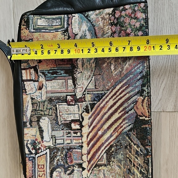 Vintage SAS Tapestry European Cafe Leather Crossbody Bag - Picture 14 of 16